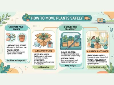 Safely moving plants: packing and transport tips.